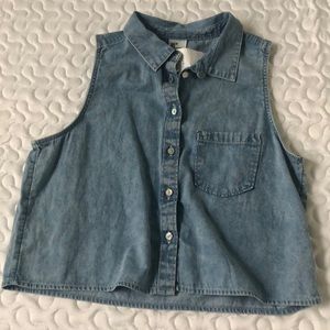H&M NEW denim crop top